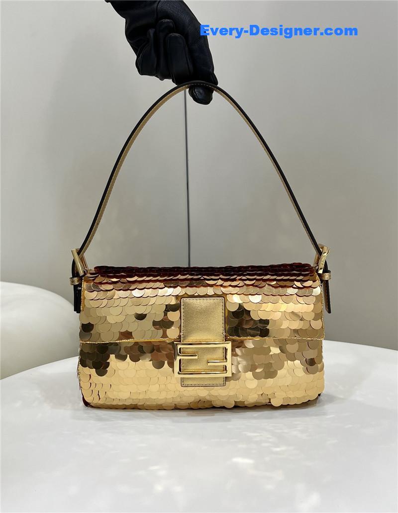 F**di sequin baguette bag