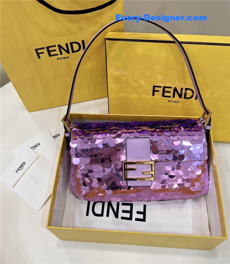 F**di sequin baguette bag