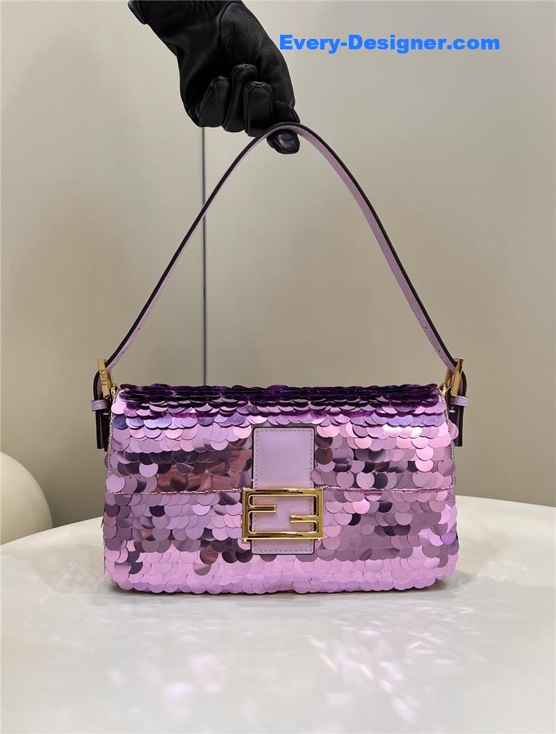 F**di sequin baguette bag