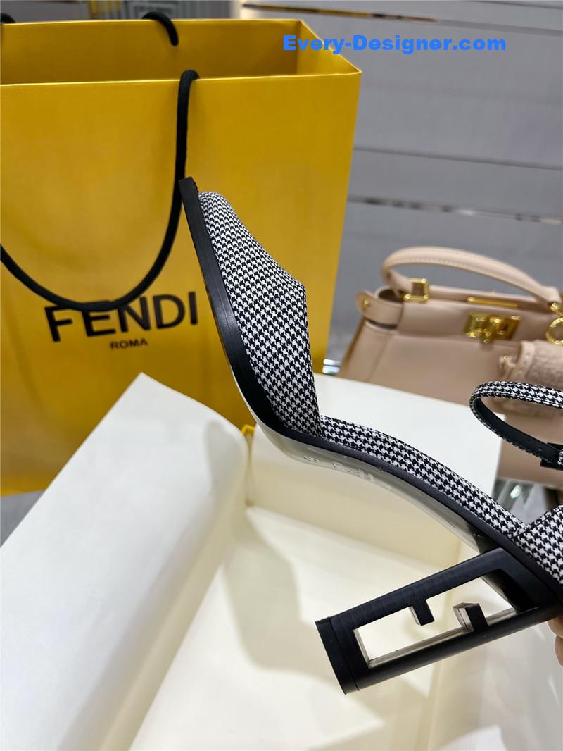 F**di square toe ff hollow heel court shoes