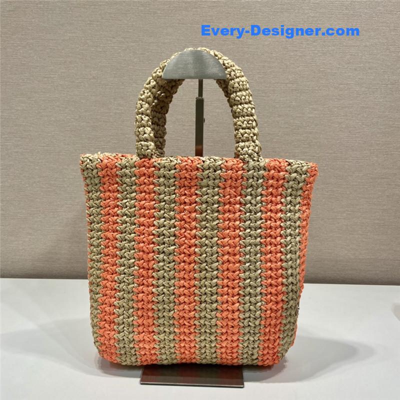 Pra*a raffia tote bag