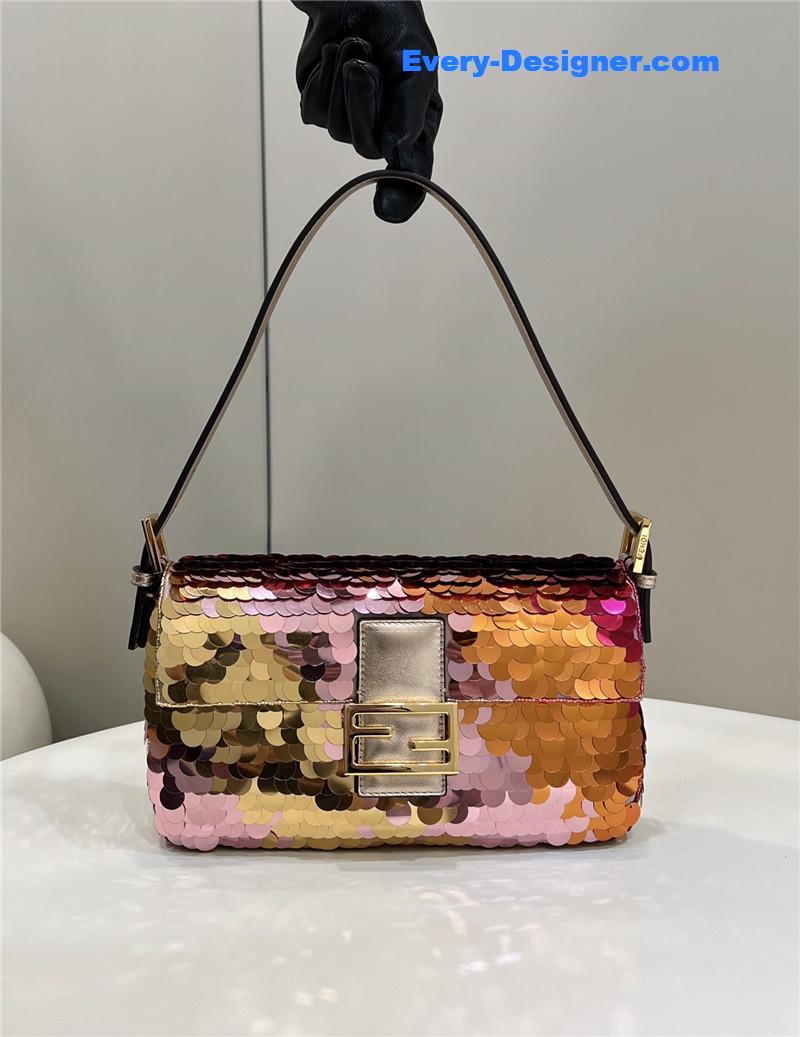 F**di sequin baguette bag