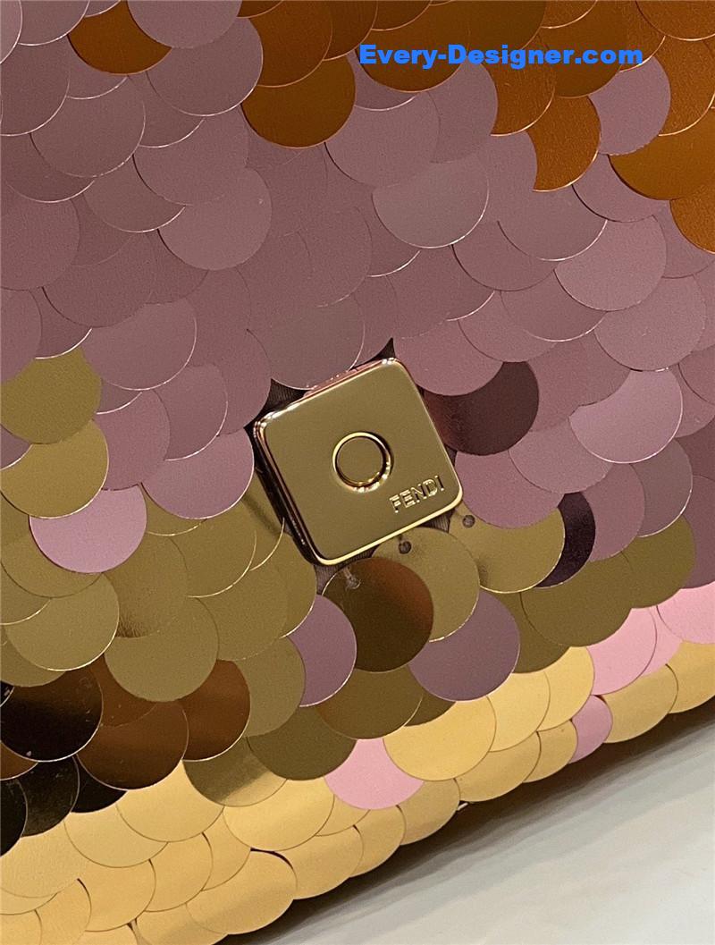 F**di sequin baguette bag