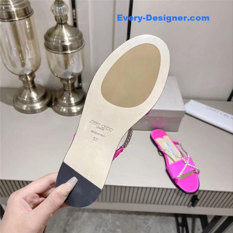 J1m*y Ch00 strappy rhinestone slides