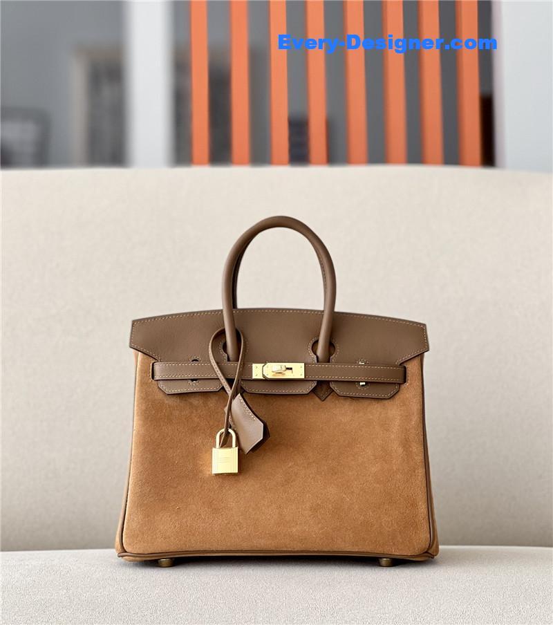 hermes birkin 25 suede bag