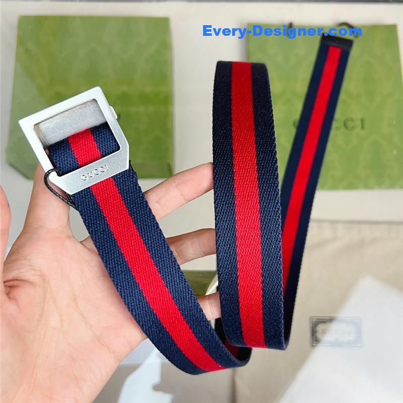 Gvc*1 webbing belt with rectangular buckle