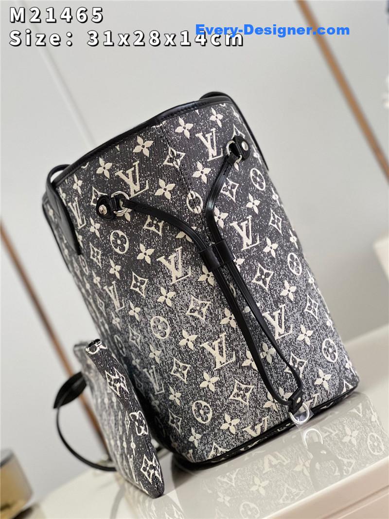 l0vis Vvtt0n neverfull pm denim shopping bag
