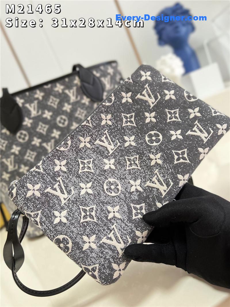 l0vis Vvtt0n neverfull pm denim shopping bag