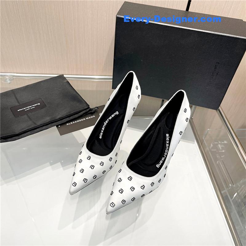 A1exa*der wang logo rhinestone pumps