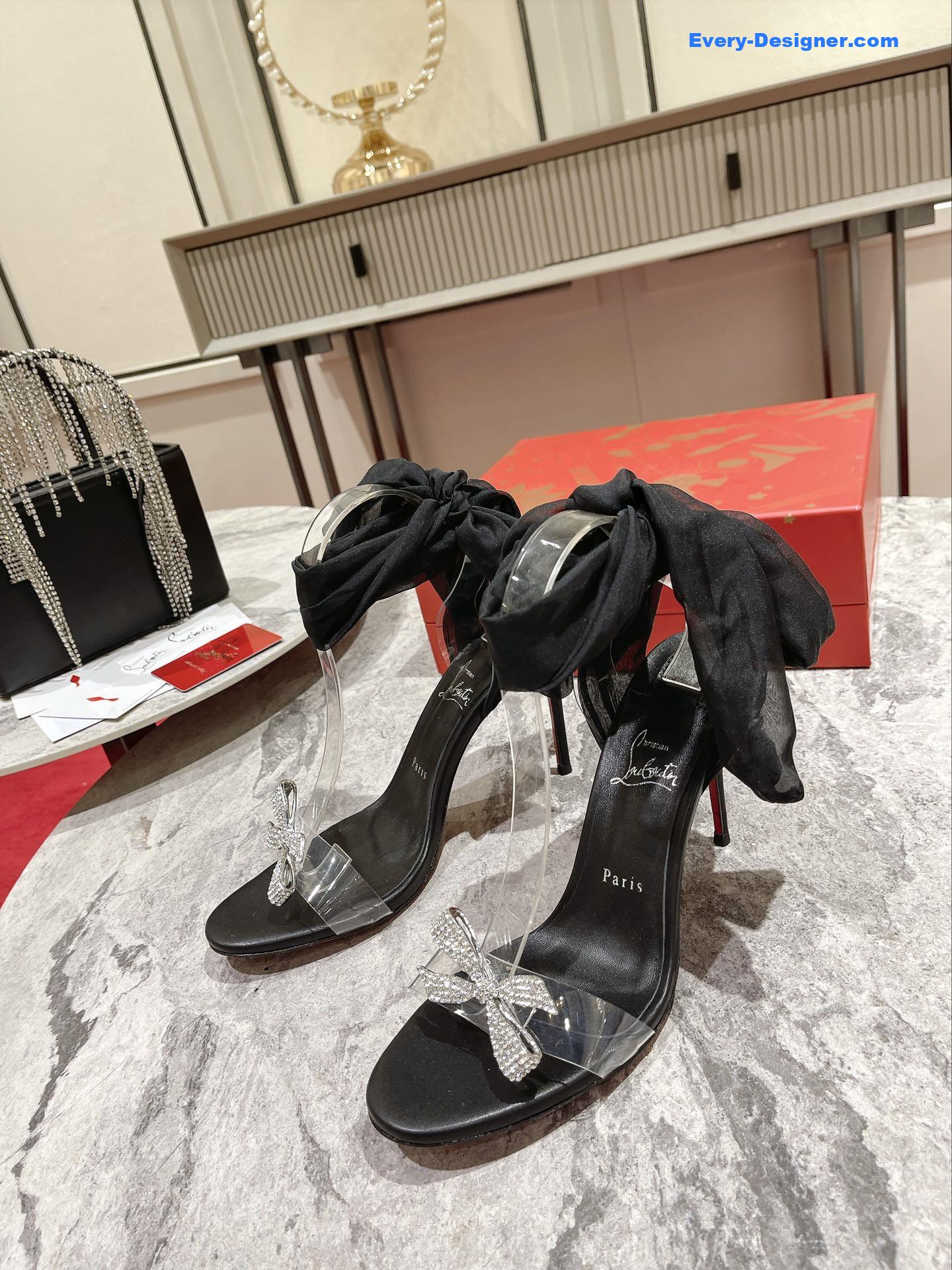 chr1st1an louboutin butterfly D1am0nd buckle sandals