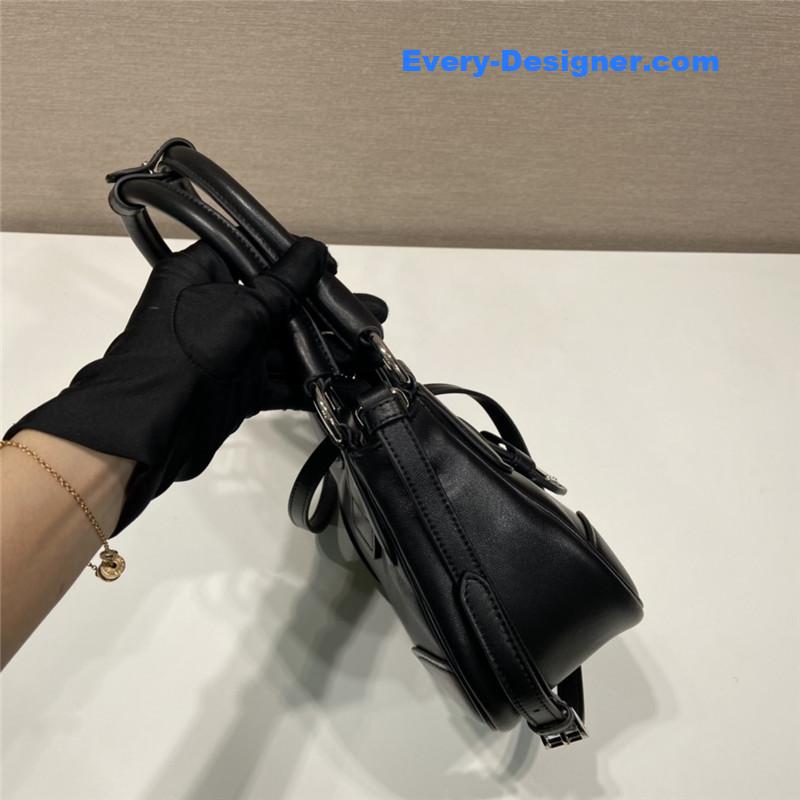 Pra*a moon re-nylon and leather bag