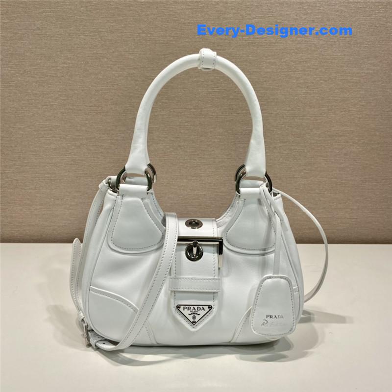Pra*a moon re-nylon and leather bag
