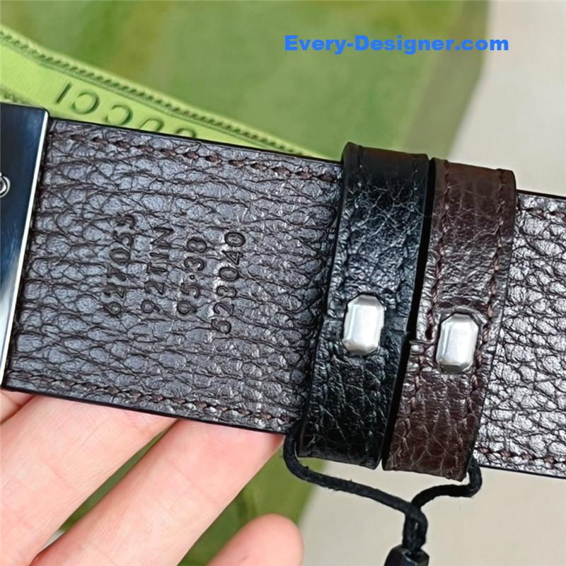 Gvc*1 reversible belt in textured leather