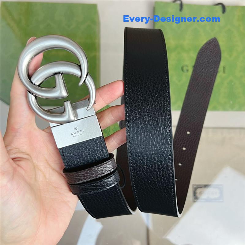Gvc*1 reversible belt in textured leather