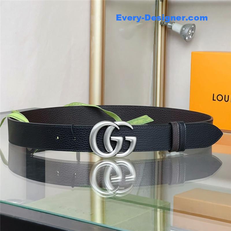 Gvc*1 reversible belt in textured leather