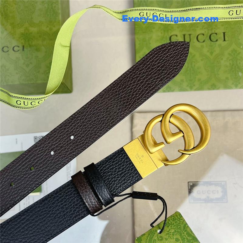 Gvc*1 reversible belt in textured leather