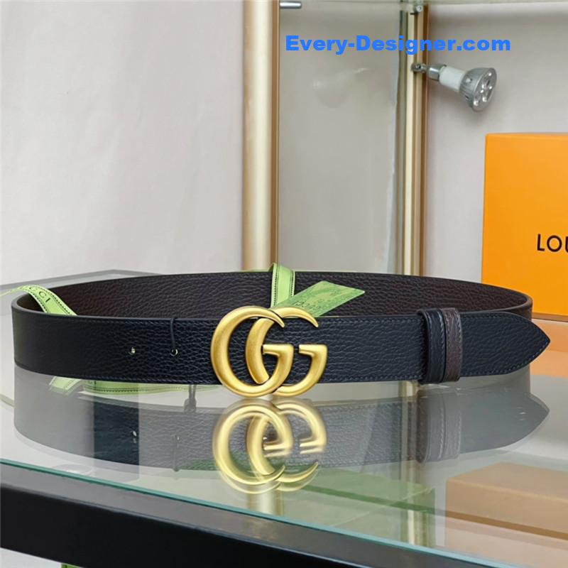 Gvc*1 reversible belt in textured leather
