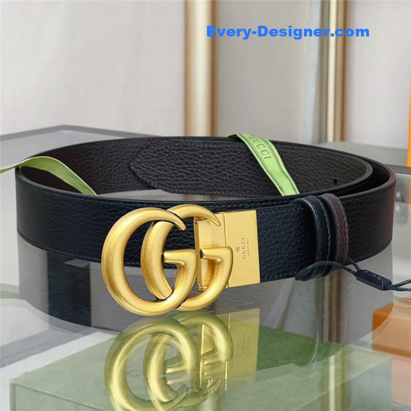 Gvc*1 reversible belt in textured leather