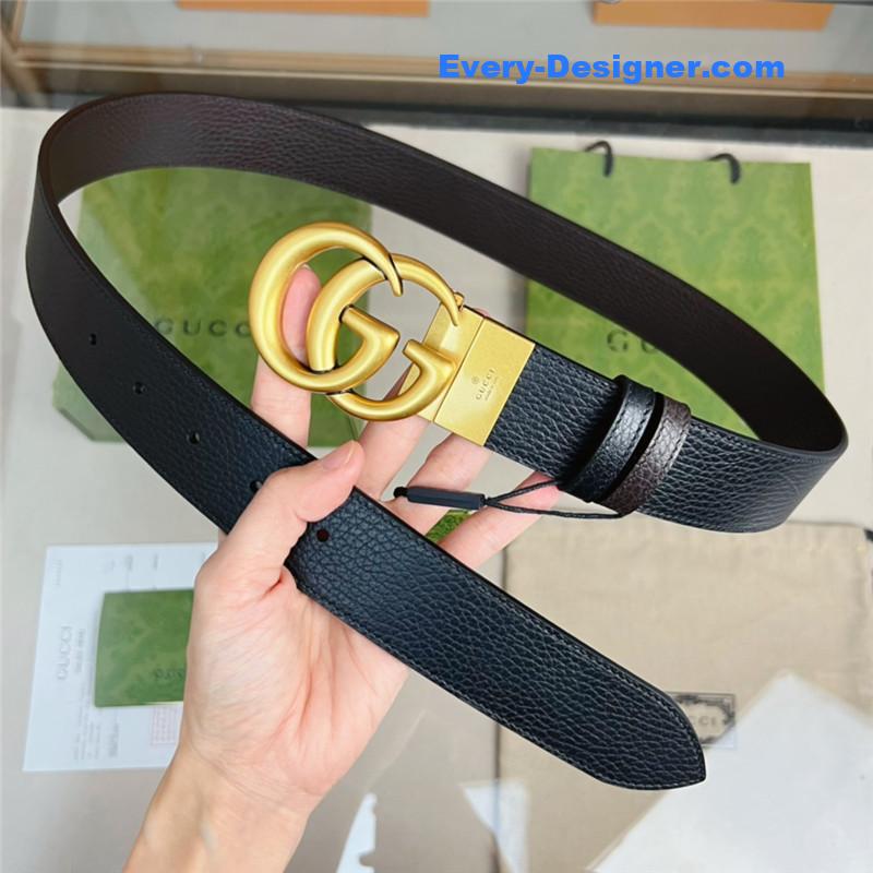 Gvc*1 reversible belt in textured leather