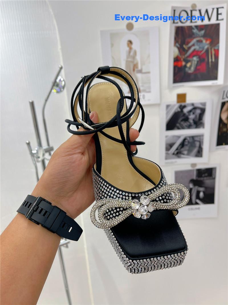 &   bow high-heeled sandals