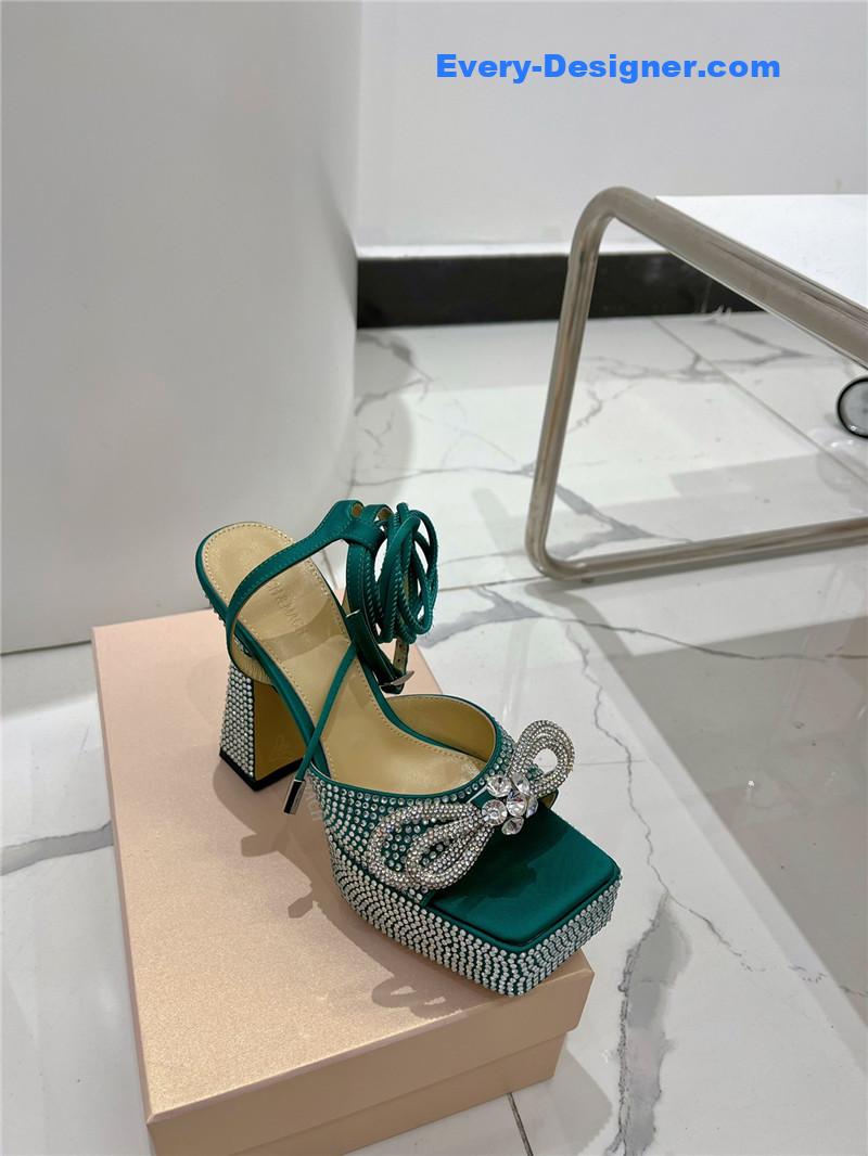 & bow high-heeled sandals