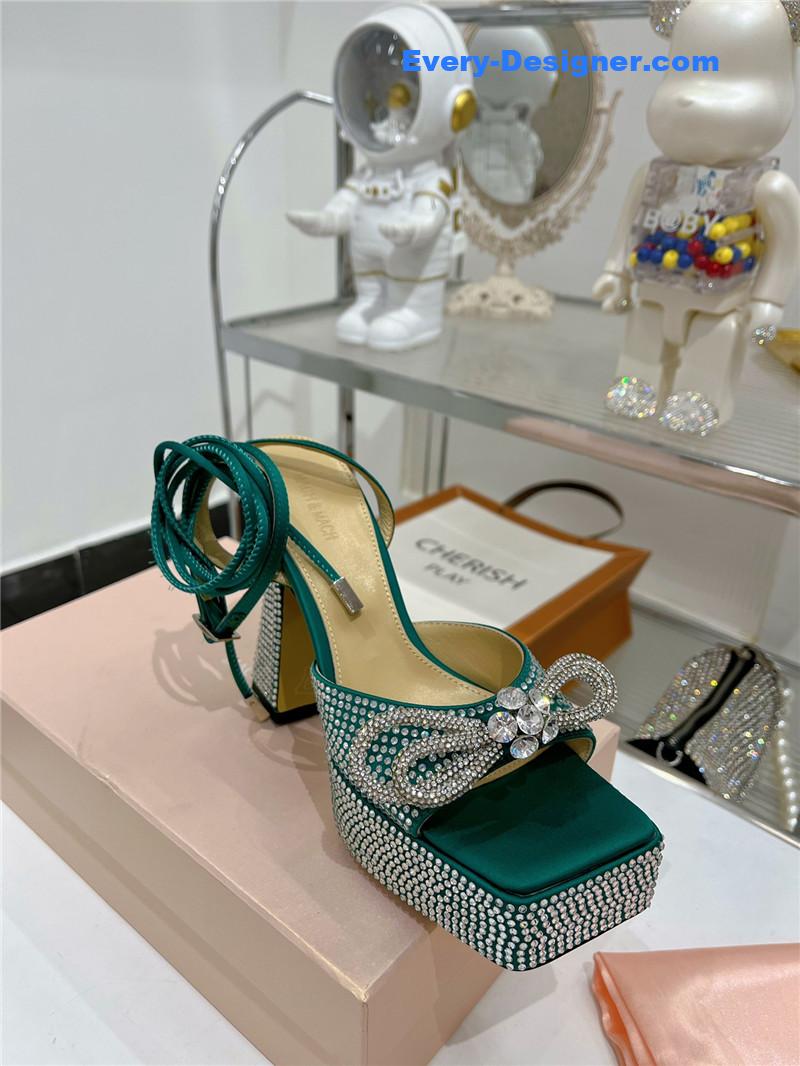 & bow high-heeled sandals