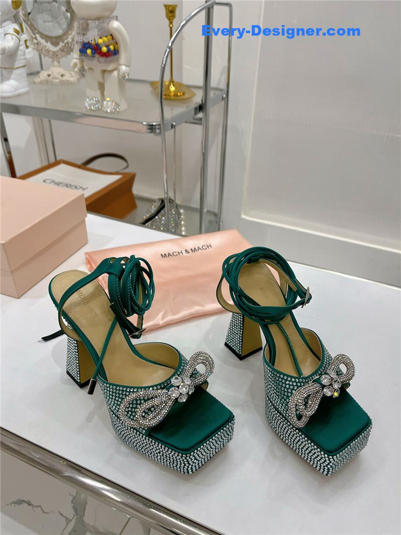 & bow high-heeled sandals