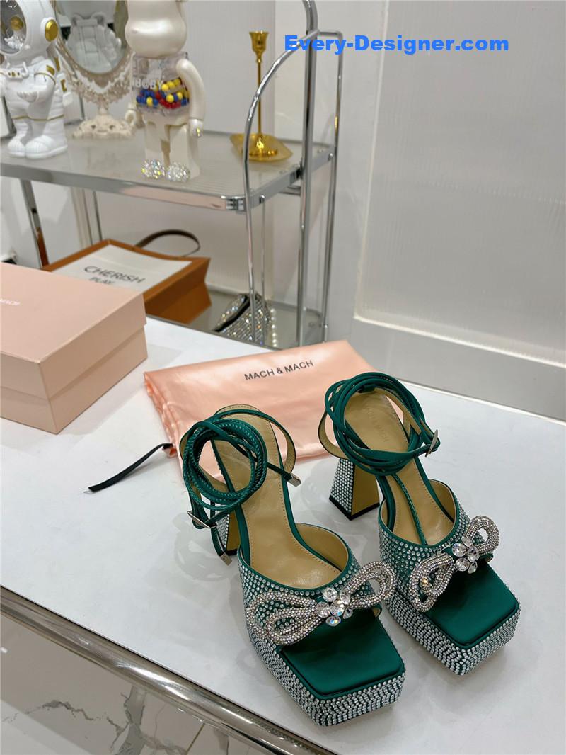 & bow high-heeled sandals