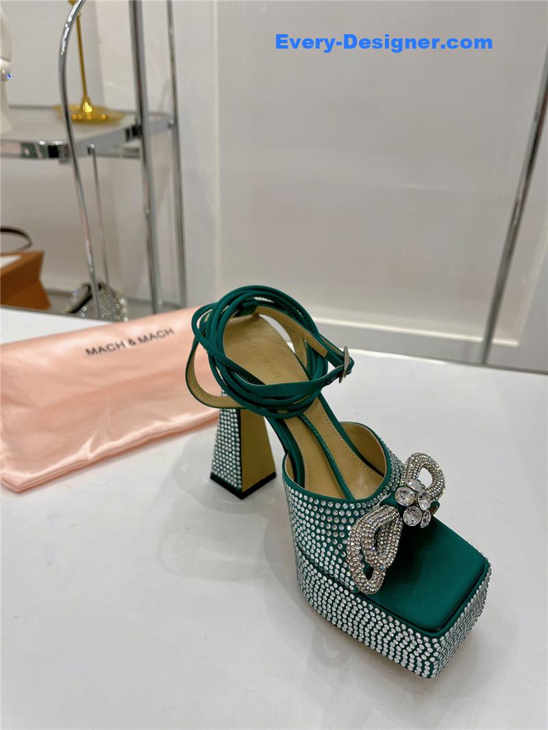 & bow high-heeled sandals