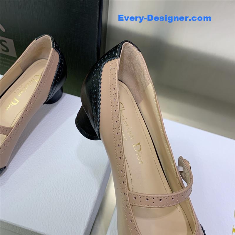 D10r cd letter logo chunky heel shoes