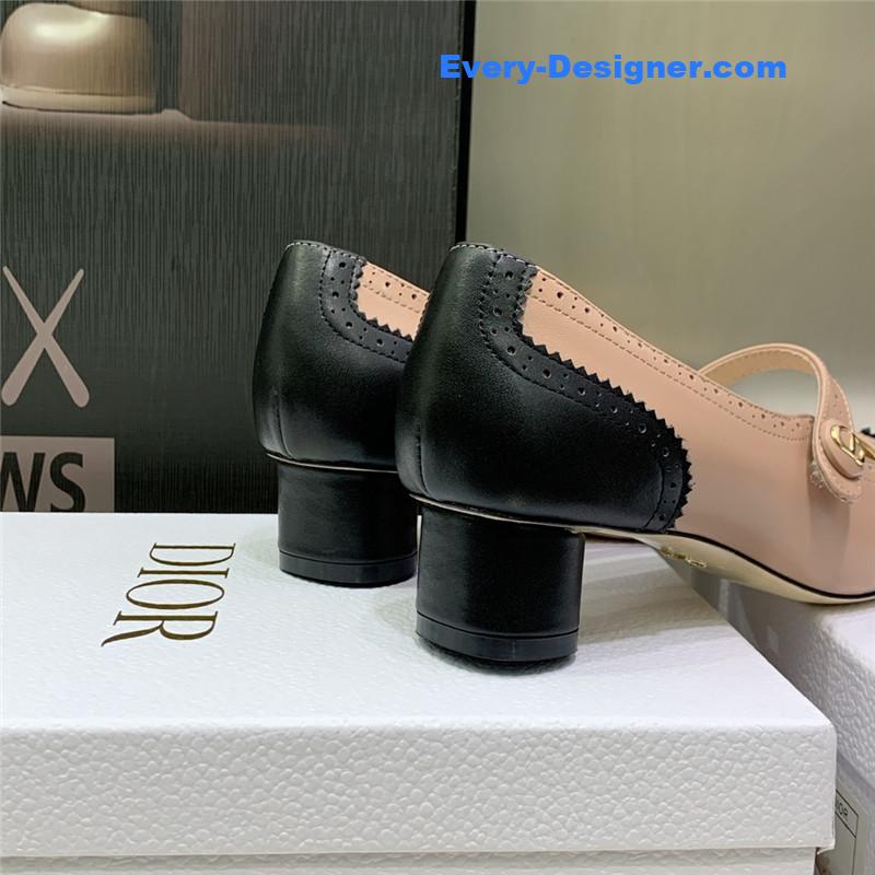 D10r cd letter logo chunky heel shoes