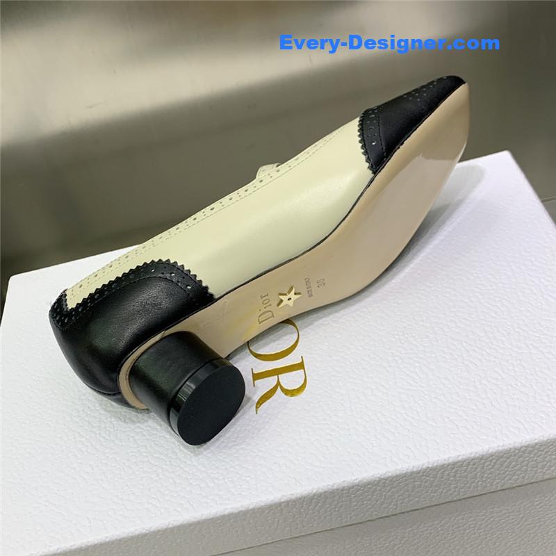 D10r cd letter logo chunky heel shoes