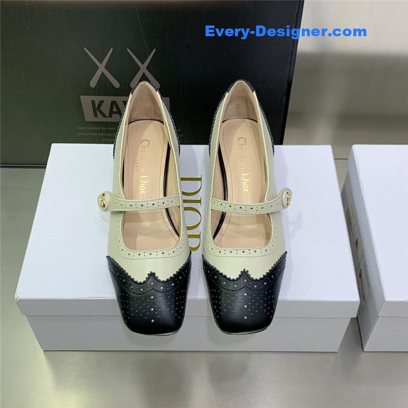 D10r cd letter logo chunky heel shoes