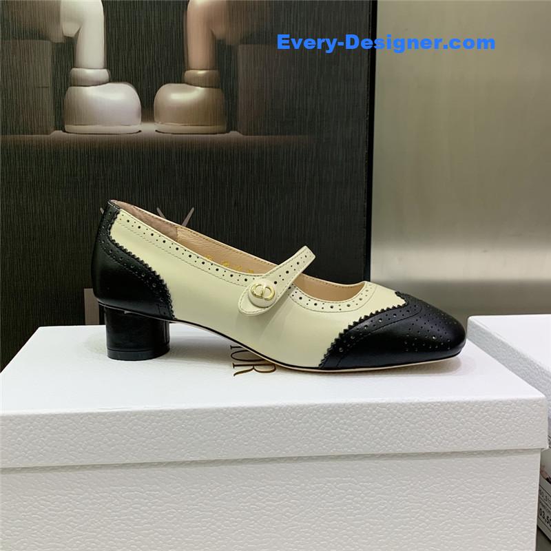 D10r cd letter logo chunky heel shoes