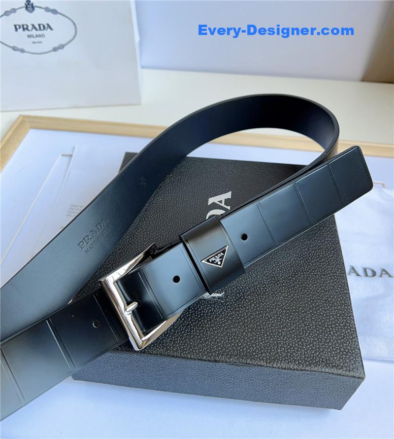 Pra*a enamelled metal triangle logo belt
