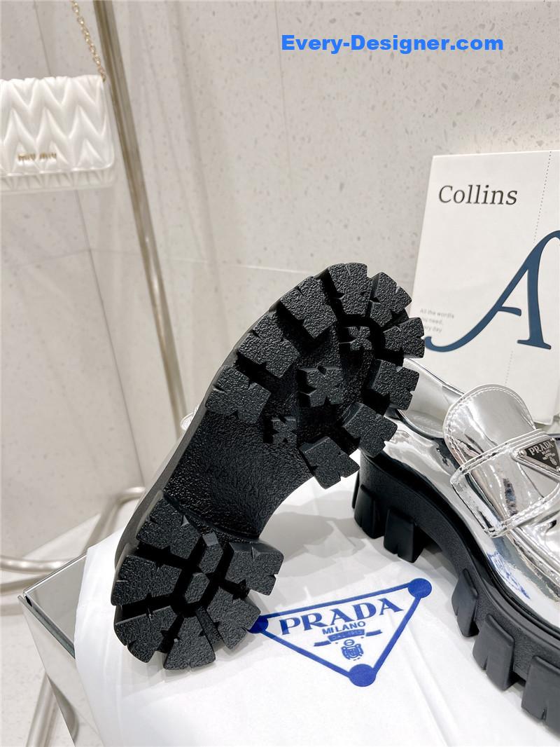 Pra*a patent leather loafers