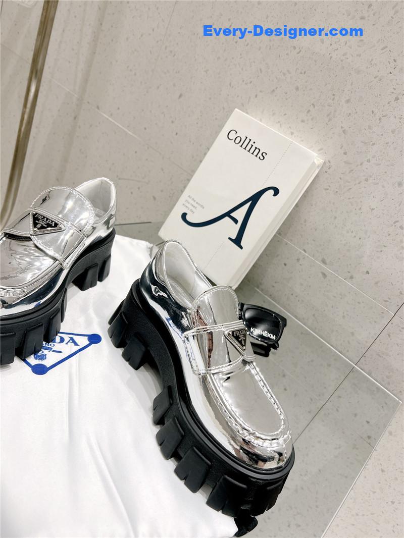 Pra*a patent leather loafers