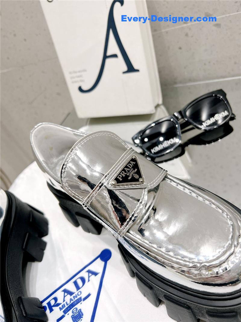 Pra*a patent leather loafers