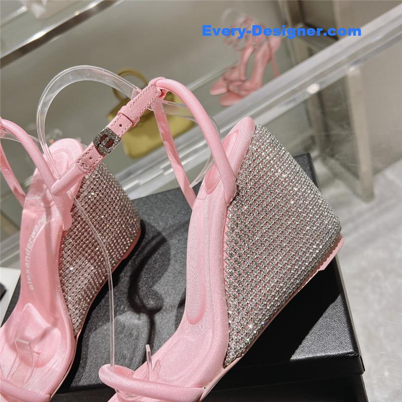 A1exa*der wang new rhinestone wedge high heels