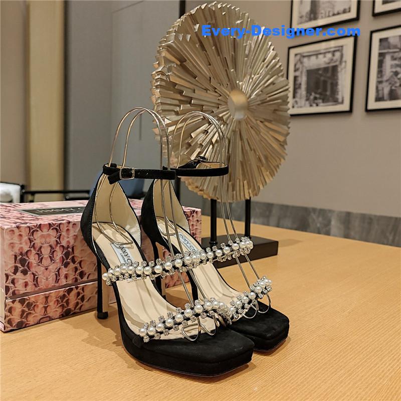 j1m*y ch00 high heel D1am0nd chain sandals
