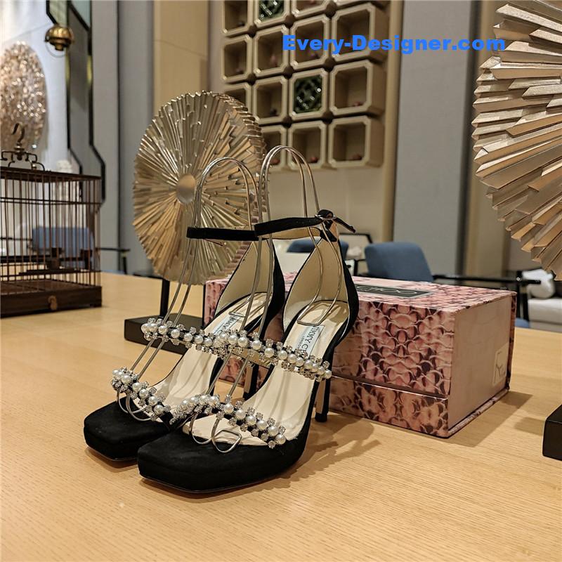 j1m*y ch00 high heel D1am0nd chain sandals