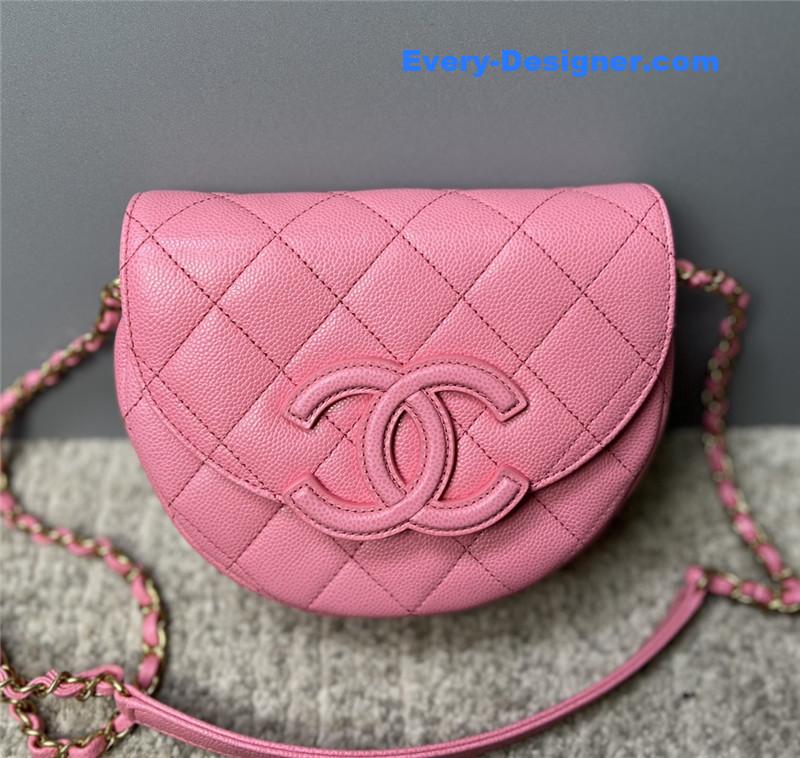 Ch**el pink saddle bag