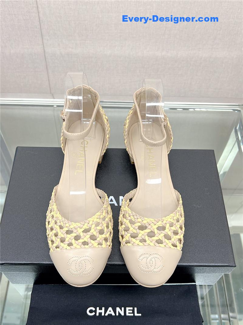 CC Mary Jane hollow woven sandals