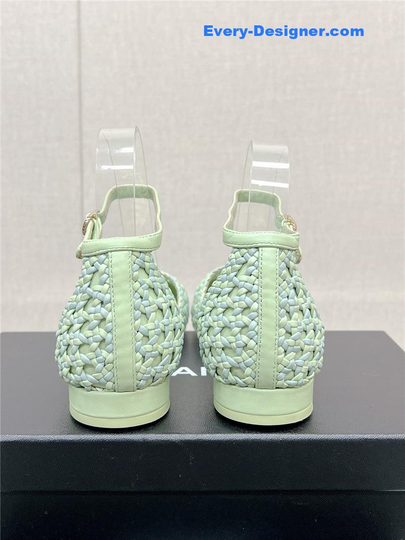 CC Mary Jane hollow woven sandals