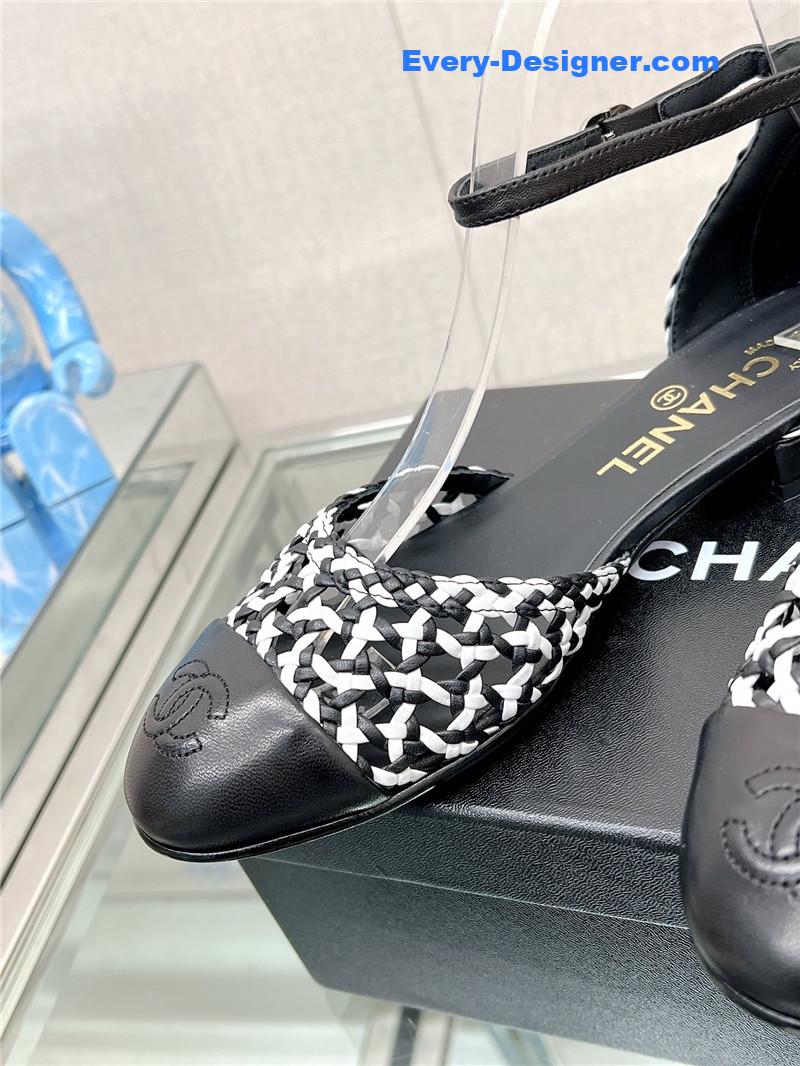 CC Mary Jane hollow woven sandals