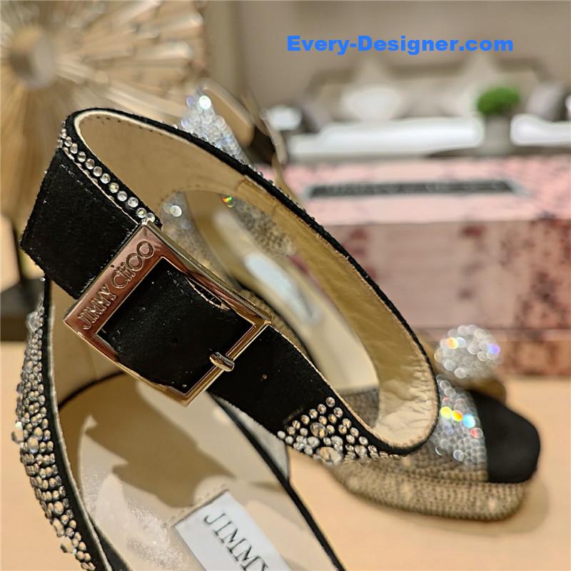 j1m*y ch00 high heel D1am0nd chain sandals