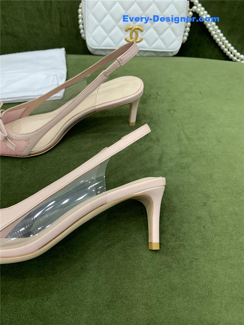 Va1e*ntin0 new lace pointed toe back empty shoes