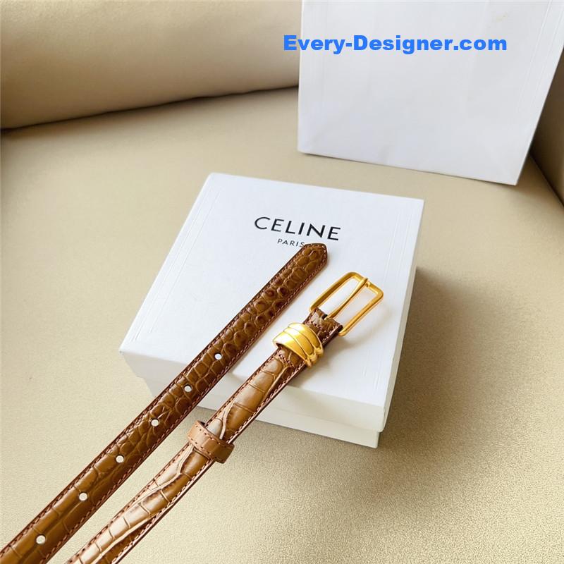 Ce1i*e triomphe medium logo print belt in calfskin