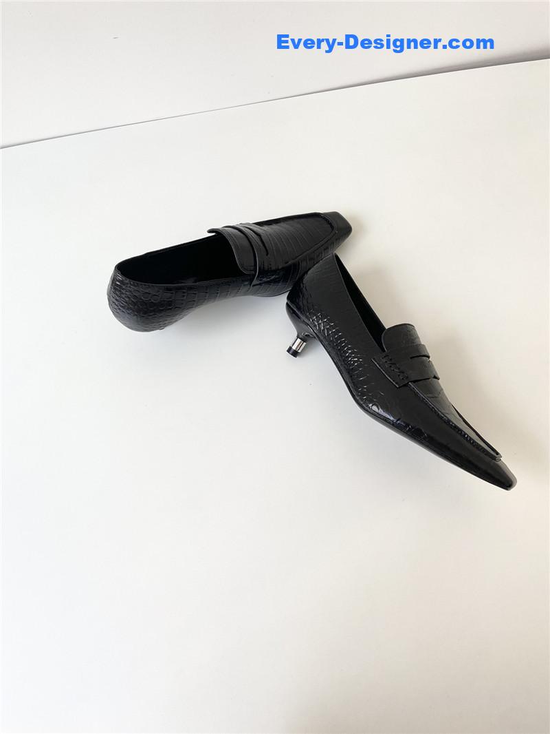 Ce1i*e vintage square toe metal heel mules