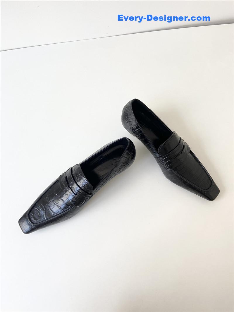 Ce1i*e vintage square toe metal heel mules